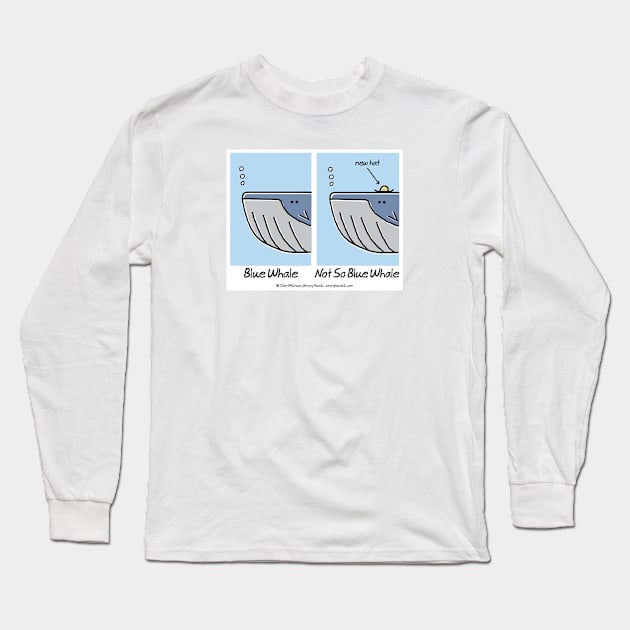 Blue Whale Long Sleeve T-Shirt by WrongHands